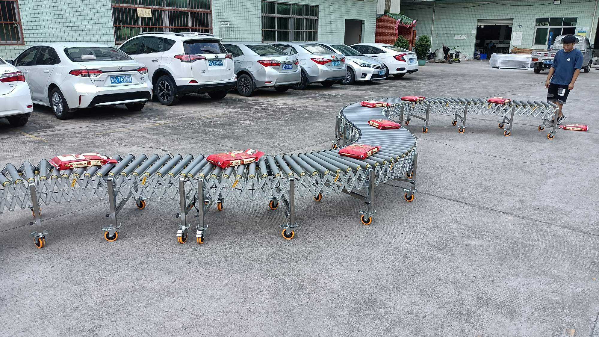 耐力輸卸生產的包膠動力滾筒輸送機